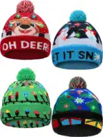 🎁2025 Christmas LED Light Knitted Beanies