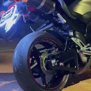 Motorcycle with Strobe Light