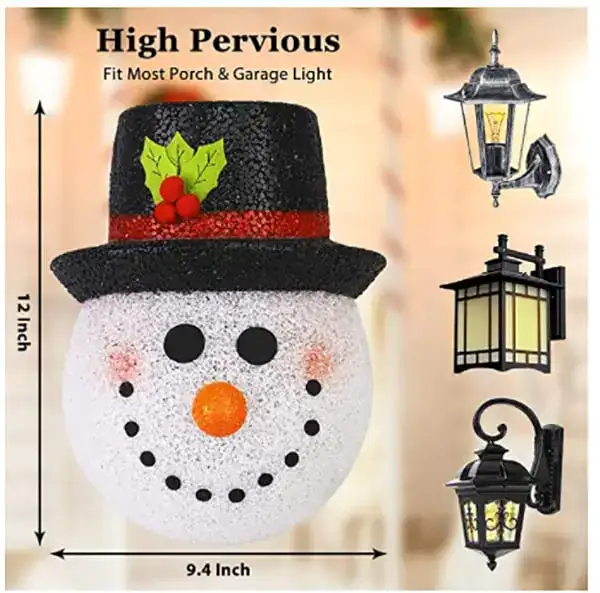 Snowman light cover in use